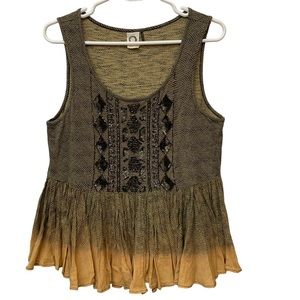 Anthropologie Akemi + Kin Beaded Peplum Tank